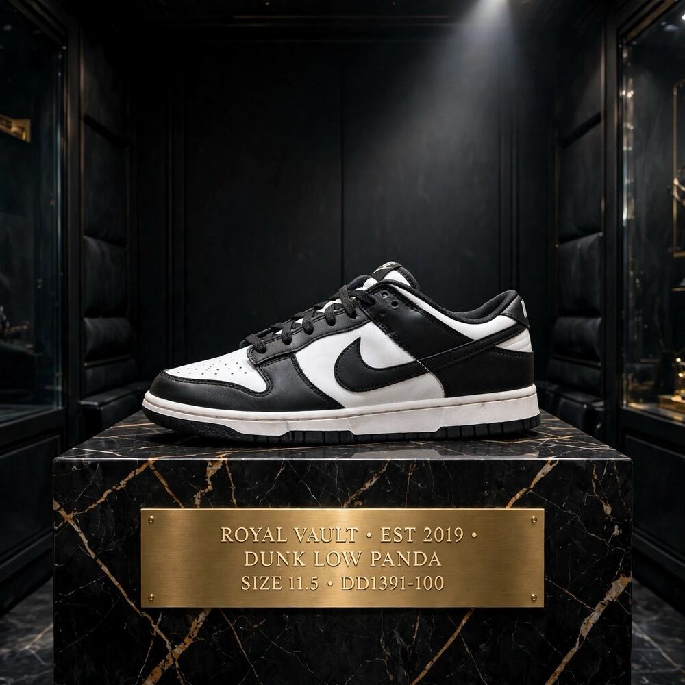 Size 11.5 - Nike Dunk Low Retro Panda DD1391-100 White Black OG Box
